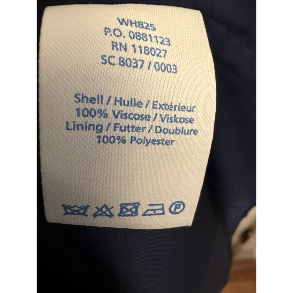 Boden Women's Navy Chiffon Illusion Neckline Cocktail Dress Sleeveless Size 8L - Picture 4 of 6